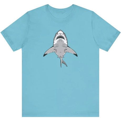 Turquoise Shark Attack t-shirt