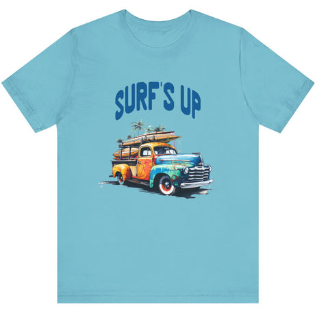 Turqquoise Surf's Up vintage truck t-shirt