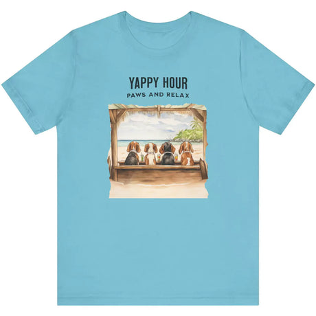 Turquoise Yappy Hour Paws And Relax t-shirt