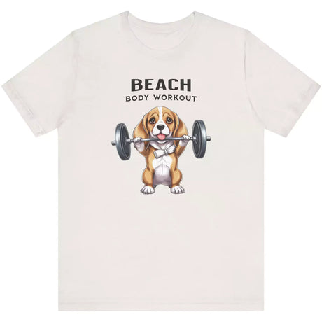 Vintage white Beach Body Workout Beagle Style t-shirt