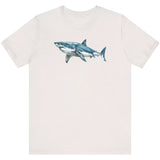 White Great White Watercolor t-shirt