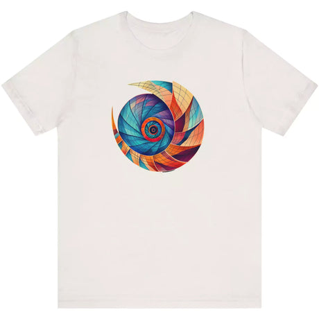 Vintage white Nautilus Inspired Beach Bliss Spiral t-shirt