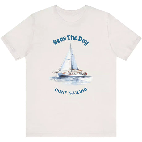 Vintage white Seas The Day | Gone Sailing t-shirt