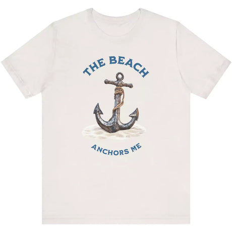 Vintage white The Beach Anchors Me t-shirt