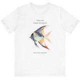 White Angels Among Us Blue Vector t-shirt