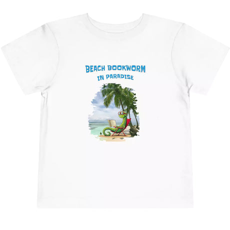 White Beach Bookworm toddler t-shirt