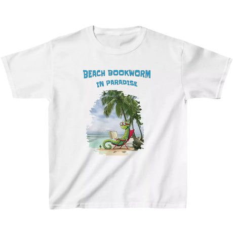 White Beach Bookworm youth t-shirt