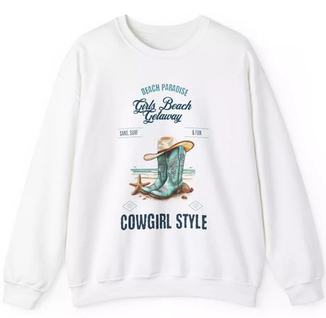 White Beach Paradise Cowgirl Style sweatshirt