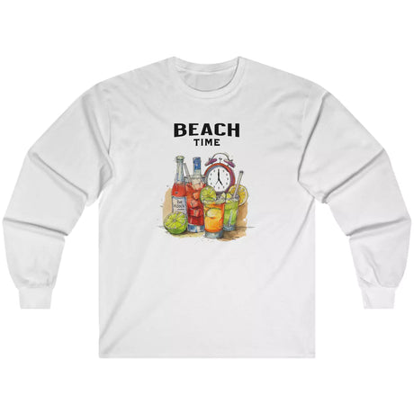 White Always Beach Time long-sleeve t-shirt