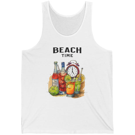 White Beach Time Always tank top