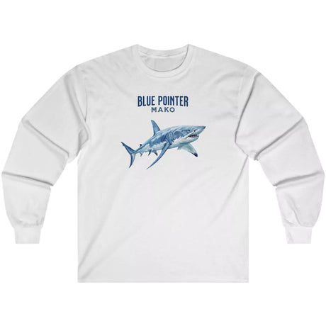 White Blue Pointer Mako Shark long-sleeve t-shirt