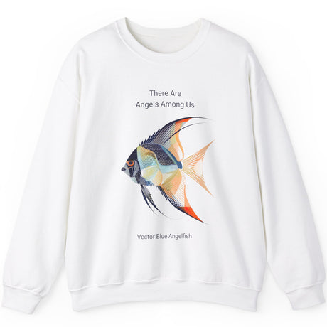 White Blue Vector Angelfish sweatshirt