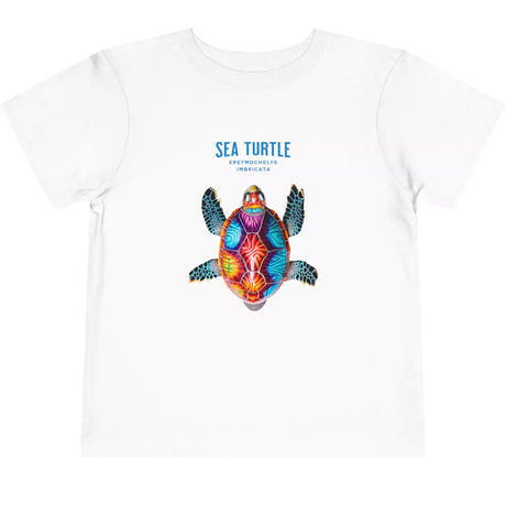 White Colorful Sea Turtle toddler t-shirt