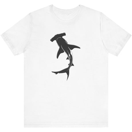 White Hammerhead Shark Silhouette t-shirt