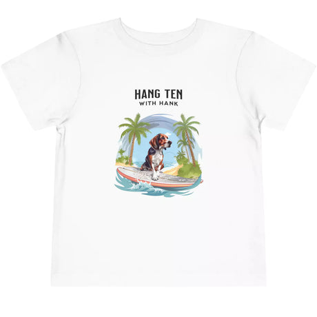 White Hang Ten With Hank toddler t-shirt