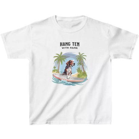 White Hang Ten With Hank youth t-shirt