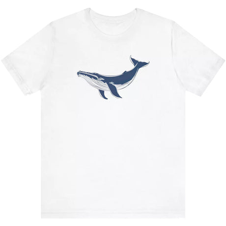 White Majestic Blue Whale t-shirt