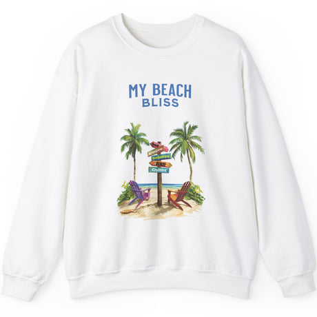 white My Beach Bliss Is Chillaxing sweatshirt