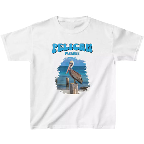 White Pelican Paradise youth t-shirt