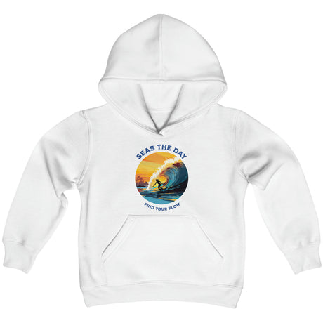 Ride The Tide youth hoodie in white