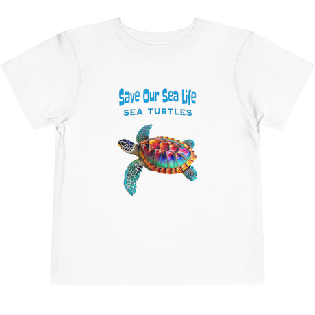 White Save Our Sea Turtles toddler t-shirt