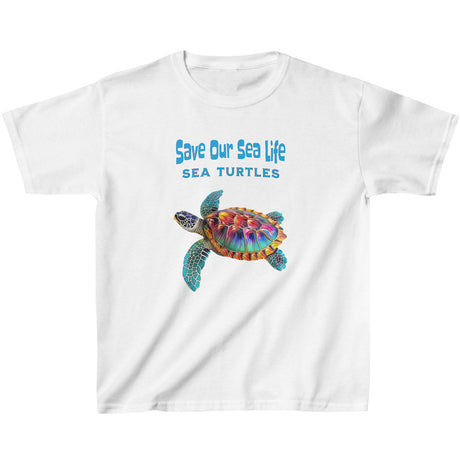 White Save Our Sea Turtles youth t-shirt