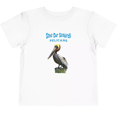 White Save Our Seabirds Pelicans youth t-shirt