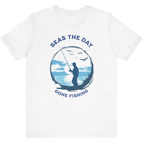 White Gone Fishing t-shirt