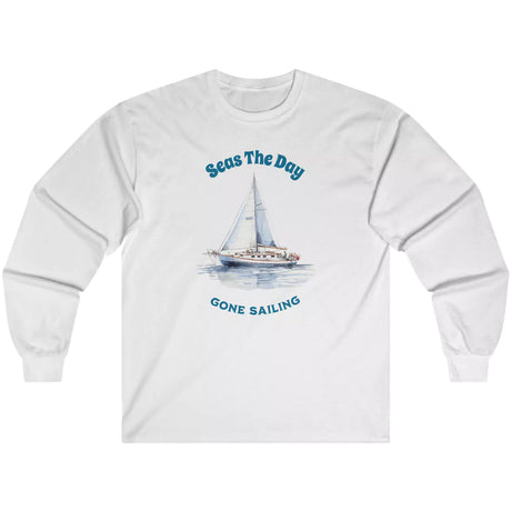 White Seas The Day | Gone Sailing long-sleeve t-shirt