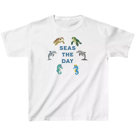 White Seas The Day (Sealife) youth t-shirt