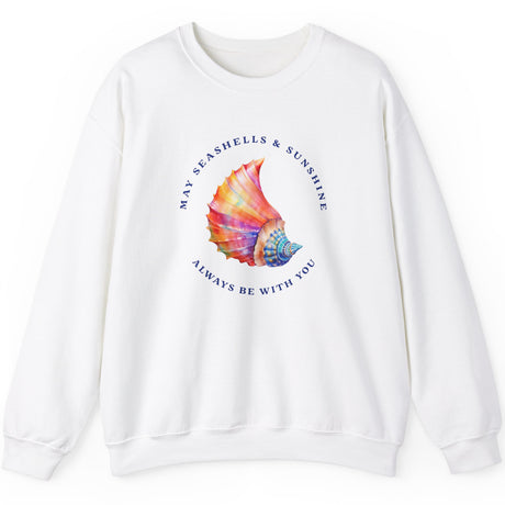 Seashells And Sunshine sweatshirt white