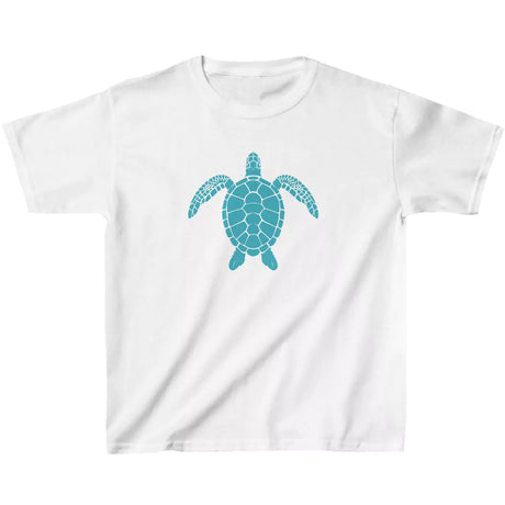 White Silhouette Sea Turtle youth t-shirt