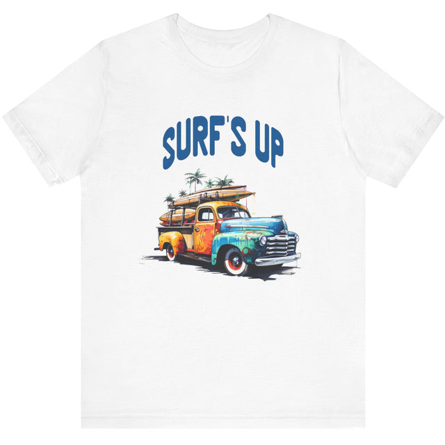 White Surf's Up vintage truck t-shirt