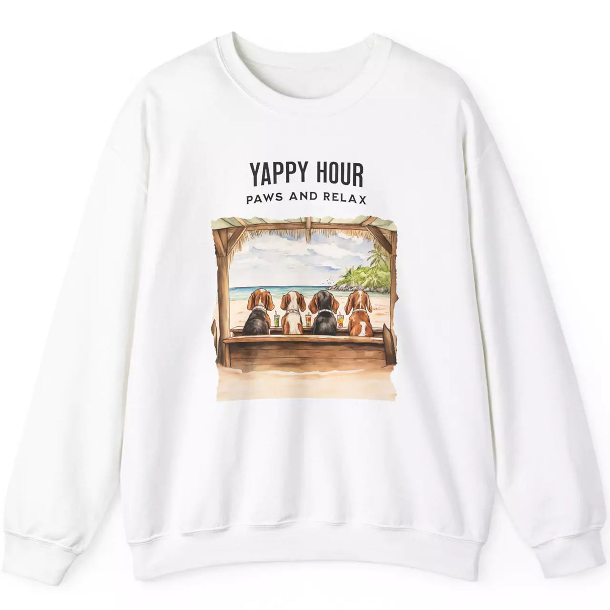 Yappy Hour white sweatshirt