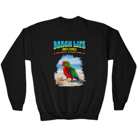 Parrot Spells youth sweatshirt in black