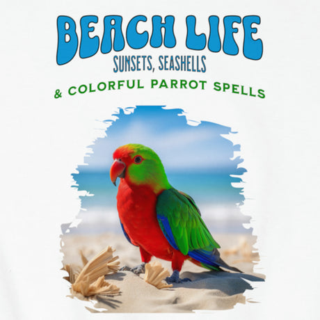 Close-up of Parrot Spells youth sweatshirt design