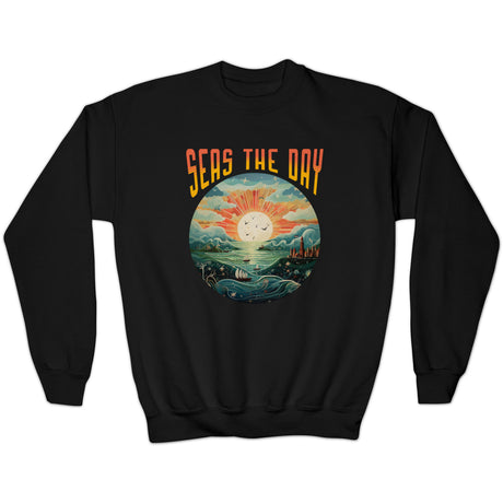 Seas The Day Fantasy youth sweatshirt in black